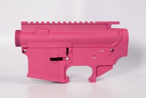 80 lower receiver and completely machined upper Set Cerakote Pink