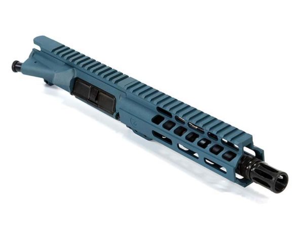 Elite 7.5″ 5.56 NATO Pistol Upper (No BCG, No Charging Handle) in Blue Titanium by Ghost Firearms