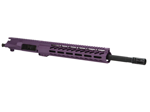 Purple AR 15 Rifle Upper 12 M Lok Handguard