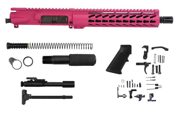 Pink AR 15 Pistol Kit 10" Keymod Rail