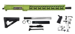 zombie green rifle kit ar-15 with m-lok handguard
